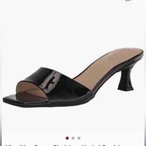 Nine West‎ Patent Black Inya Heeled Sandal
